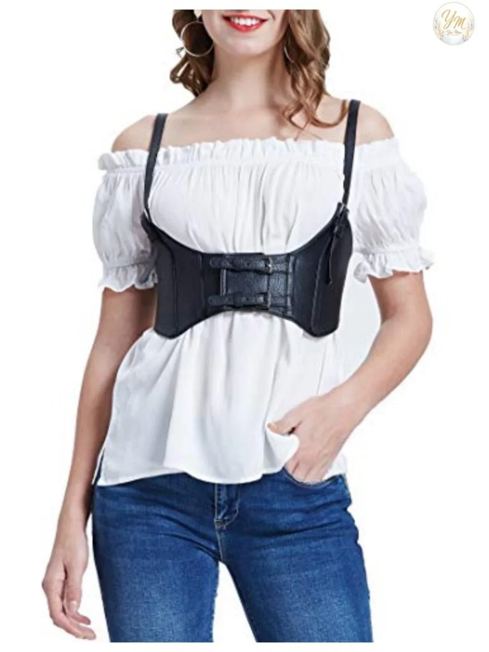 Victorian Faux Leather Underbust Corset Belt